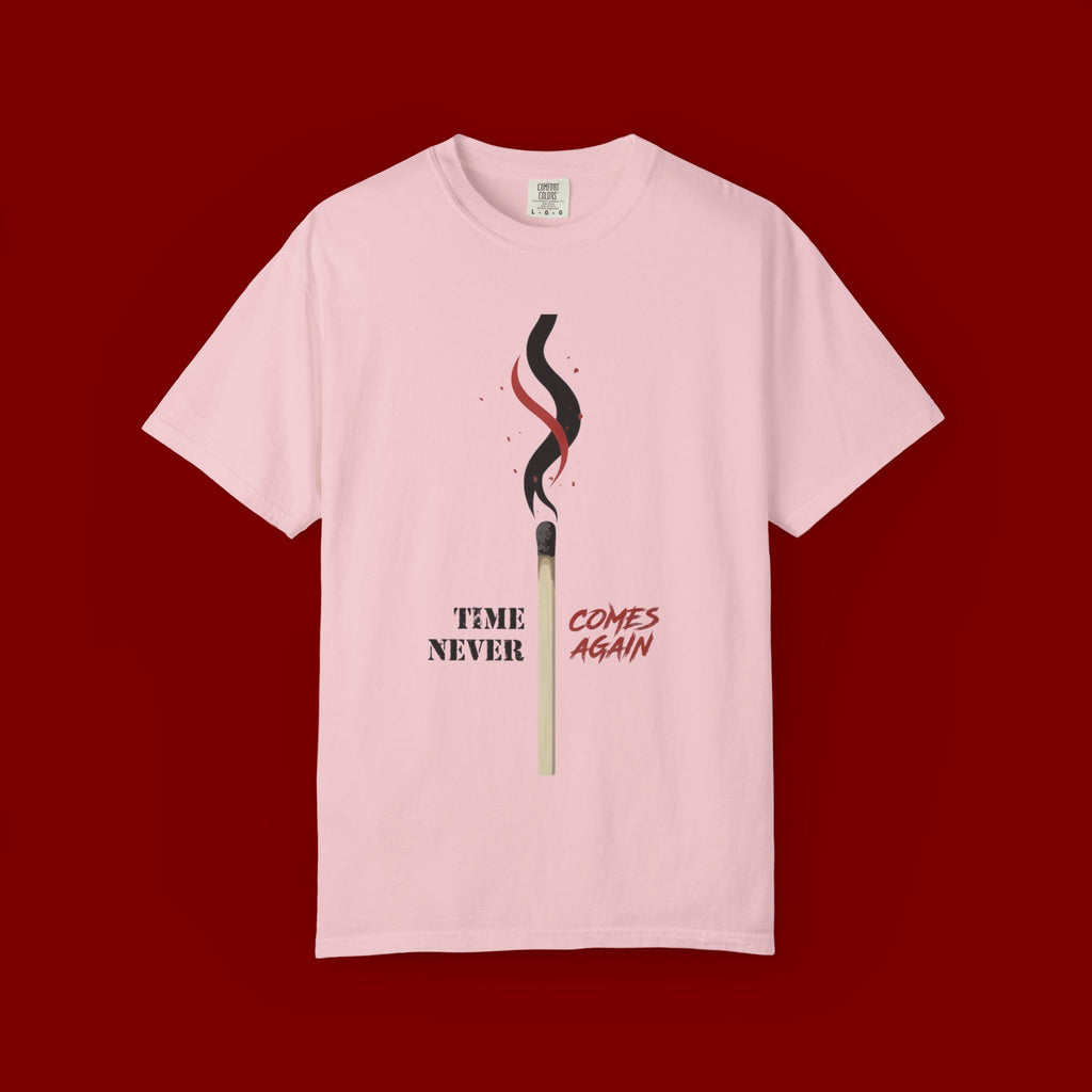Matchstick Graphic T-Shirt — “Time Never Comes Again” Vintage-Inspired Tee