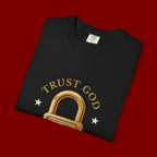 Trust God Padlock T-Shirt — "No Matter What" Christian Faith Tee
