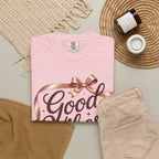 Good Vibes Only T-Shirt — Positive Message Graphic Tee with Ribbon Design