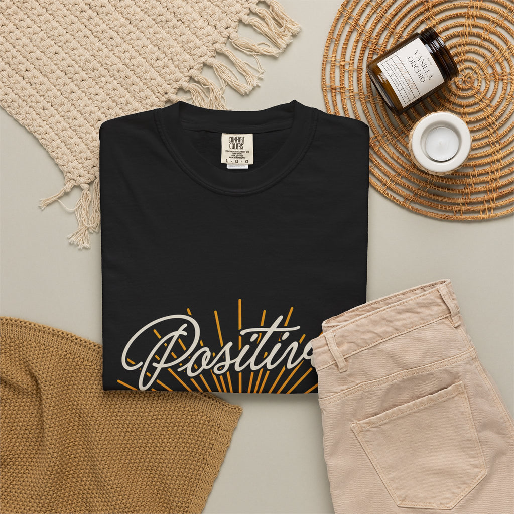 Positive Sunset T-Shirt — "Positive" Mind • Vibes • Life Motivational Tee