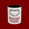 Accent Coffee Mug — "Faith Makes the Impossible Possible" Inspirational Ceramic Mug