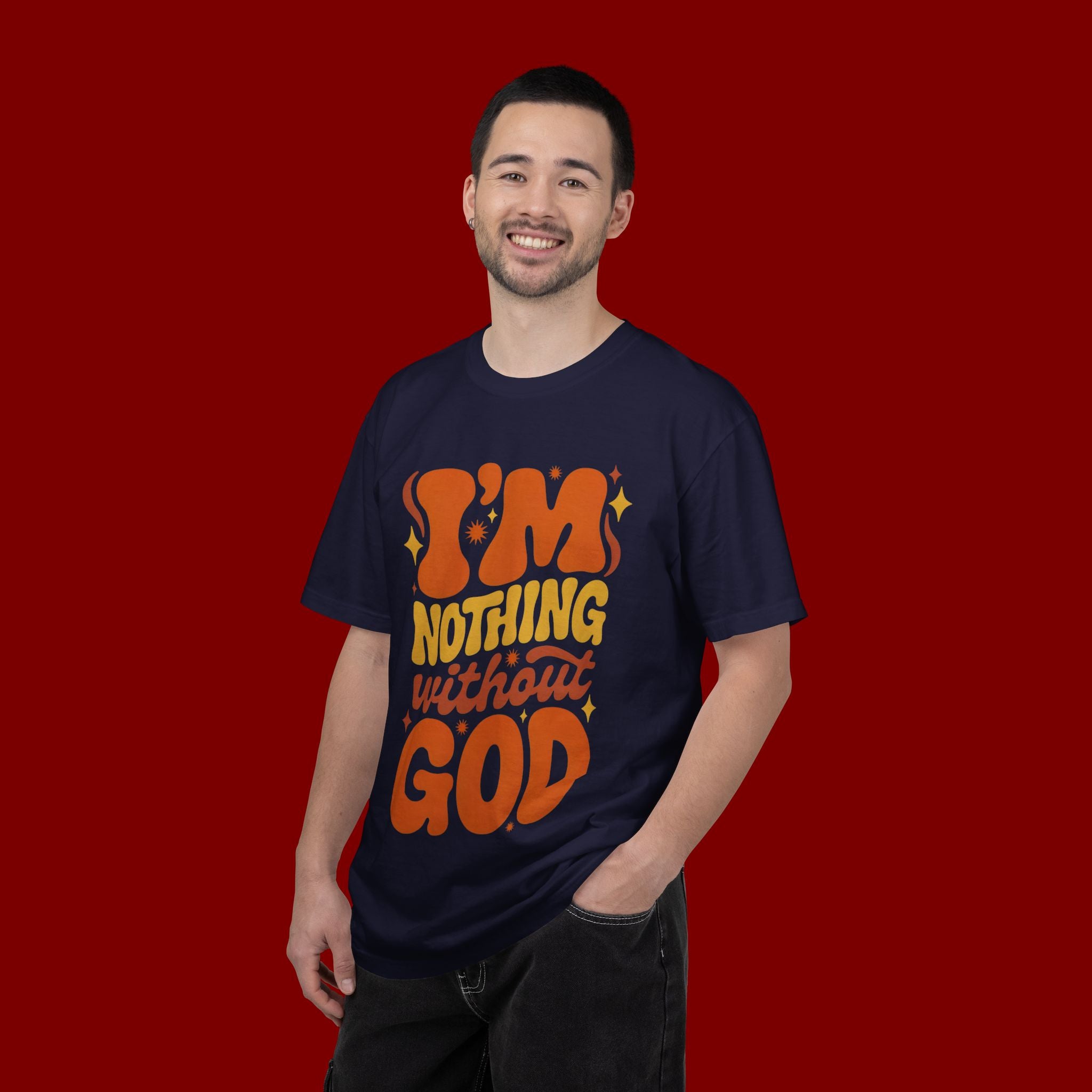 I'm Nothing Without God Retro Graphic T-Shirt