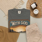 Inspirational Graphic T-Shirt — "With God, Every Hardship Brings Ease"