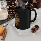 Live by Faith Black Mug — Inspirational Christian Coffee Cup ("Live by Faith Not by Sight")