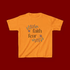 Faith Over Fear Kids T‑Shirt — Floral Inspirational Tee for Boys & Girls