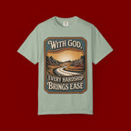 Inspirational Graphic T-Shirt — "With God, Every Hardship Brings Ease"