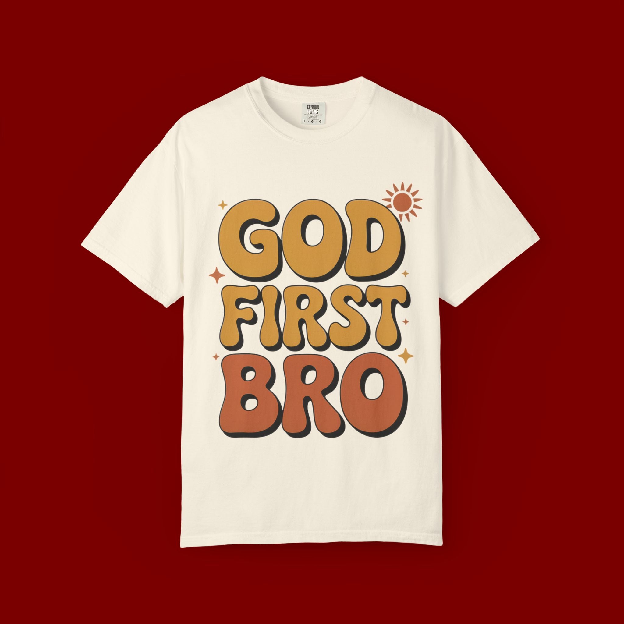 God First Bro T-Shirt — Retro Christian Faith Tee