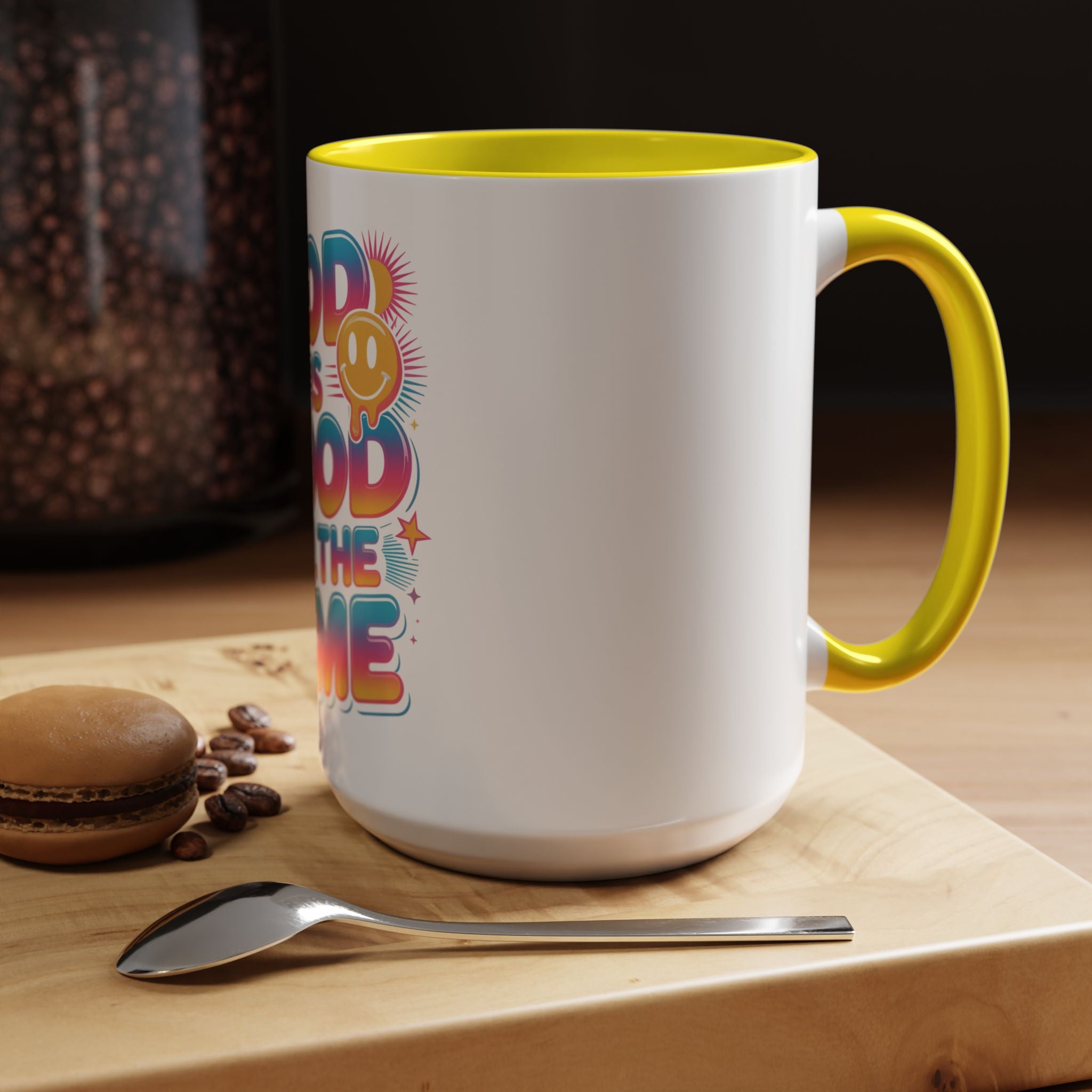 God Is Good All The Time Accent Coffee Mug — Inspirational Christian Coffee Cup (11/15oz)