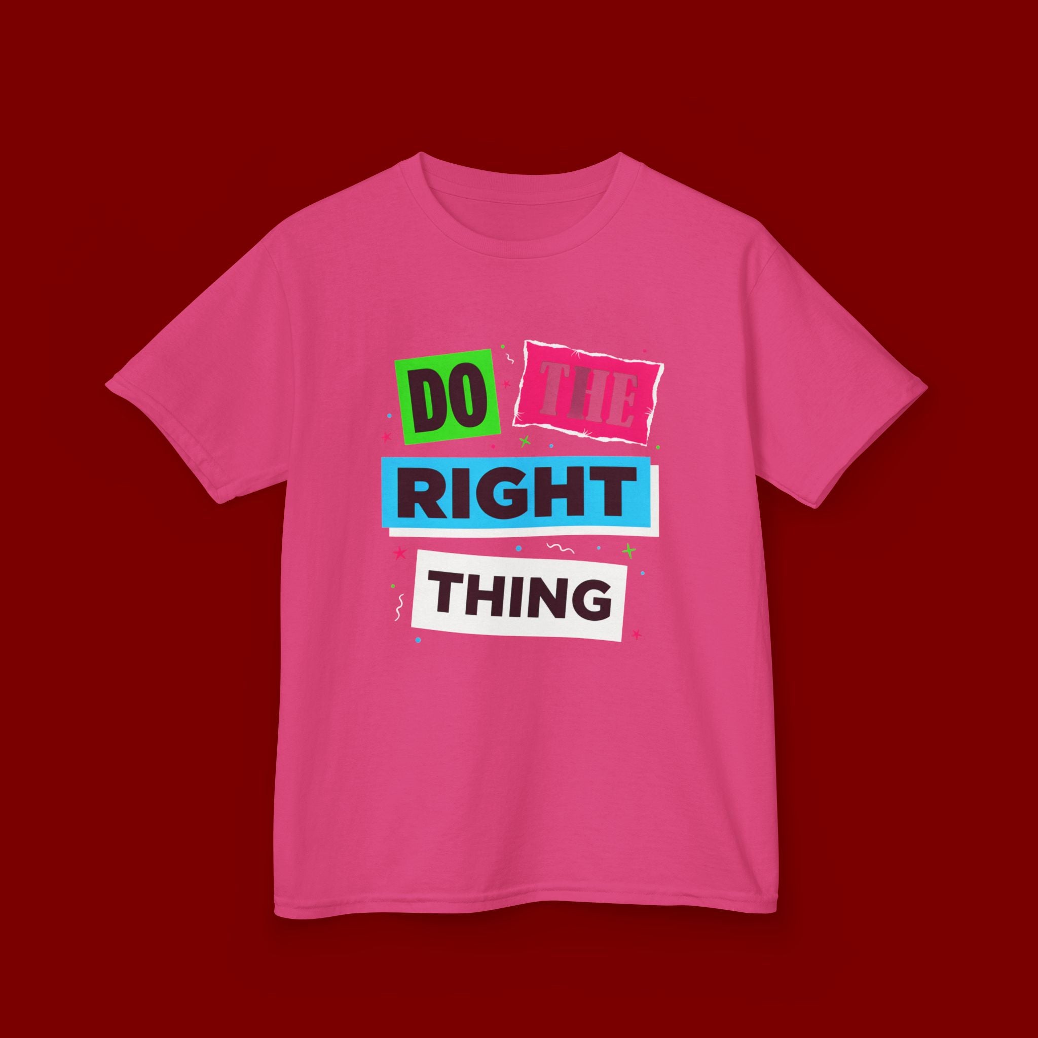 Kids Tee - "Do The Right Thing" Bold Colorblock Graphic