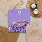 Good Vibes Only T-Shirt — Positive Message Graphic Tee with Ribbon Design