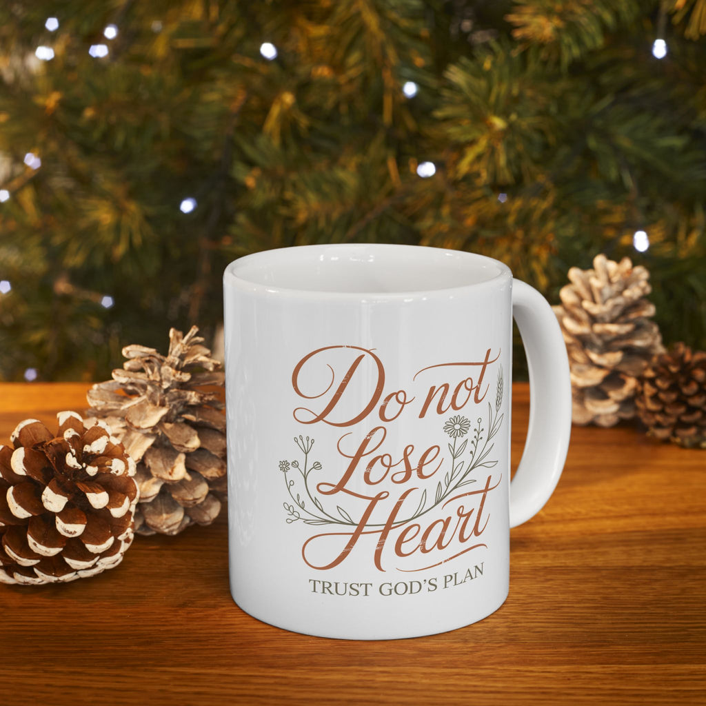Daughter of the Light Ceramic Mug — Inspirational Floral Quote Coffee Cup (11oz, 15oz)