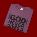 Christian Inspirational T-Shirt — "God Never Gives a Burden You Can't Bear" Motivational Tee