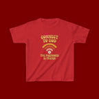 Kids Tee - "Connect to God" WiFi Prayer Graphic Shirt
