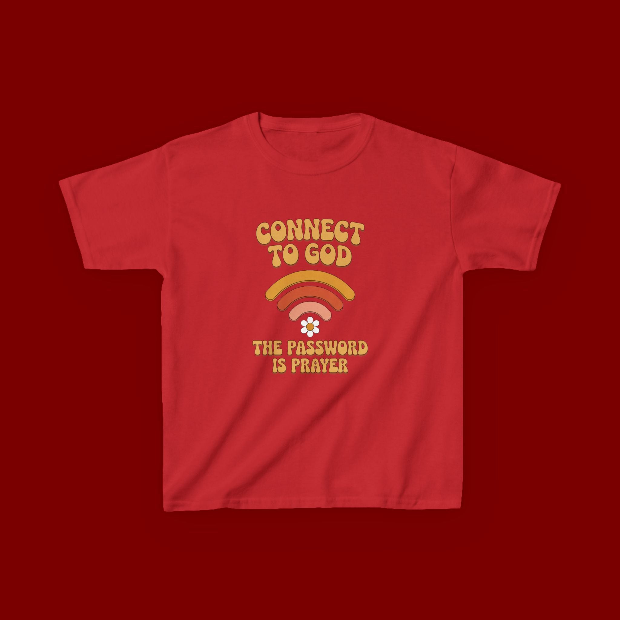 Kids Tee - "Connect to God" WiFi Prayer Graphic Shirt