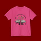 Kids Tee — “Faith Makes the Impossible Possible” Floral Inspirational Shirt