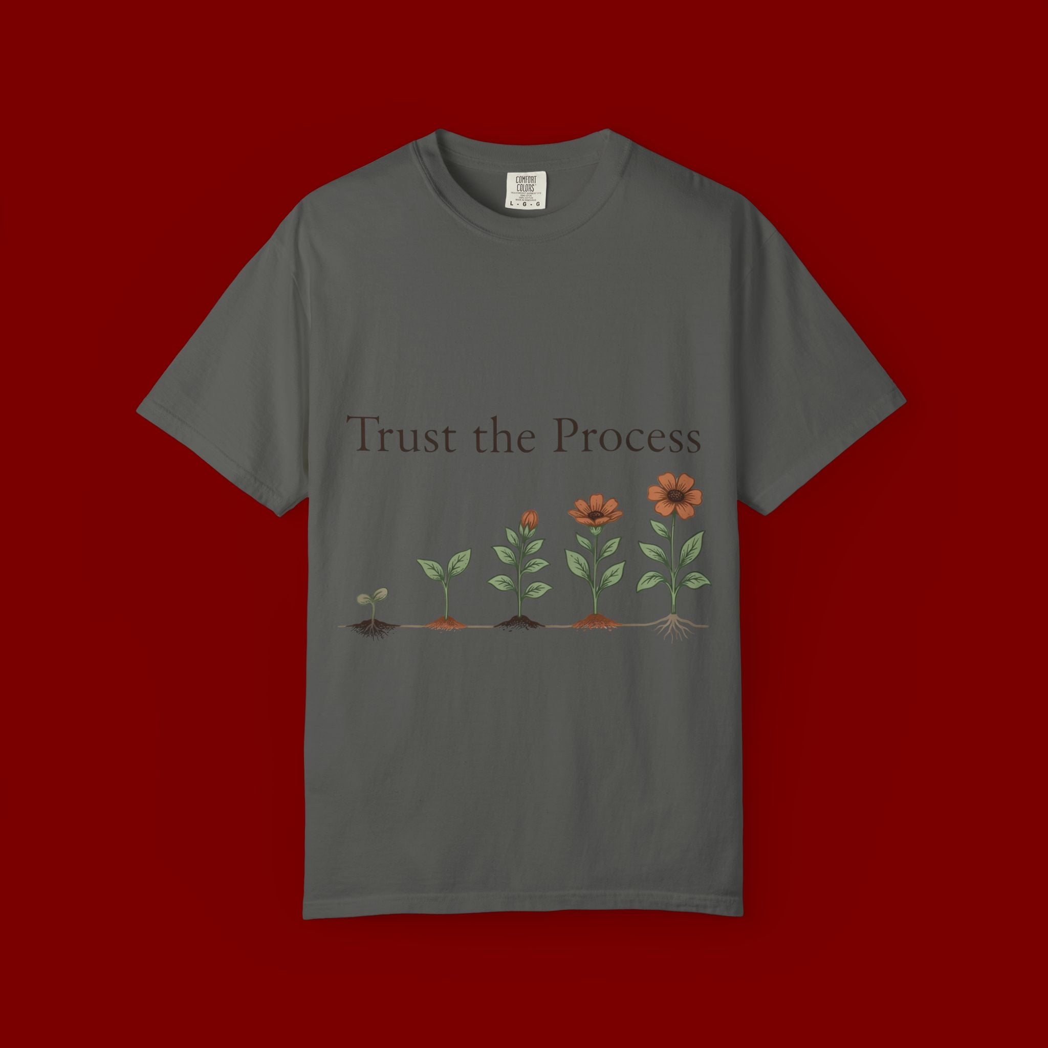 Trust the Process Floral T-Shirt — Growth Graphic Tee