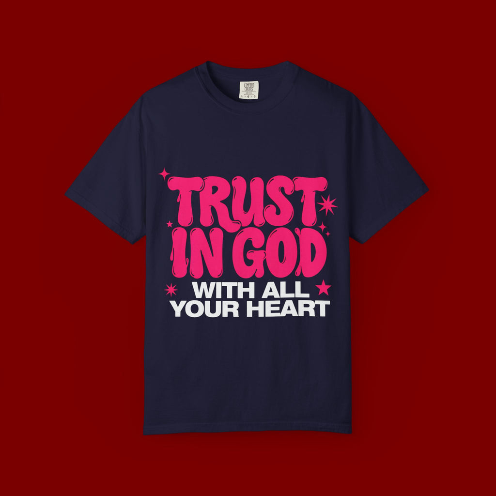 Trust in God T-Shirt — Retro Pink Faith Graphic Tee