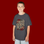 Kids Tee — "Trust God's Plan" Floral Faith T‑Shirt