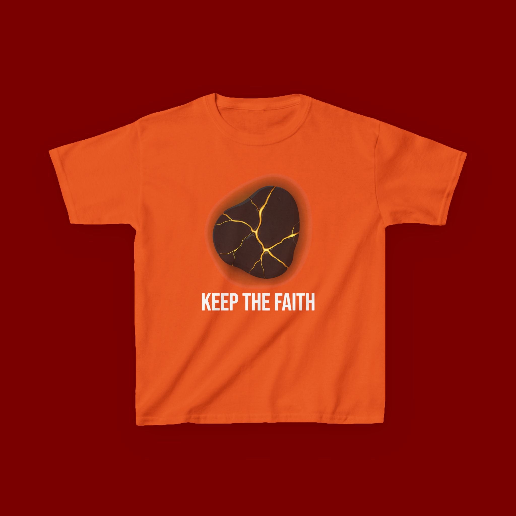 Keep The Faith Kids Tee — Kintsugi Stone Inspirational Children's T-Shirt