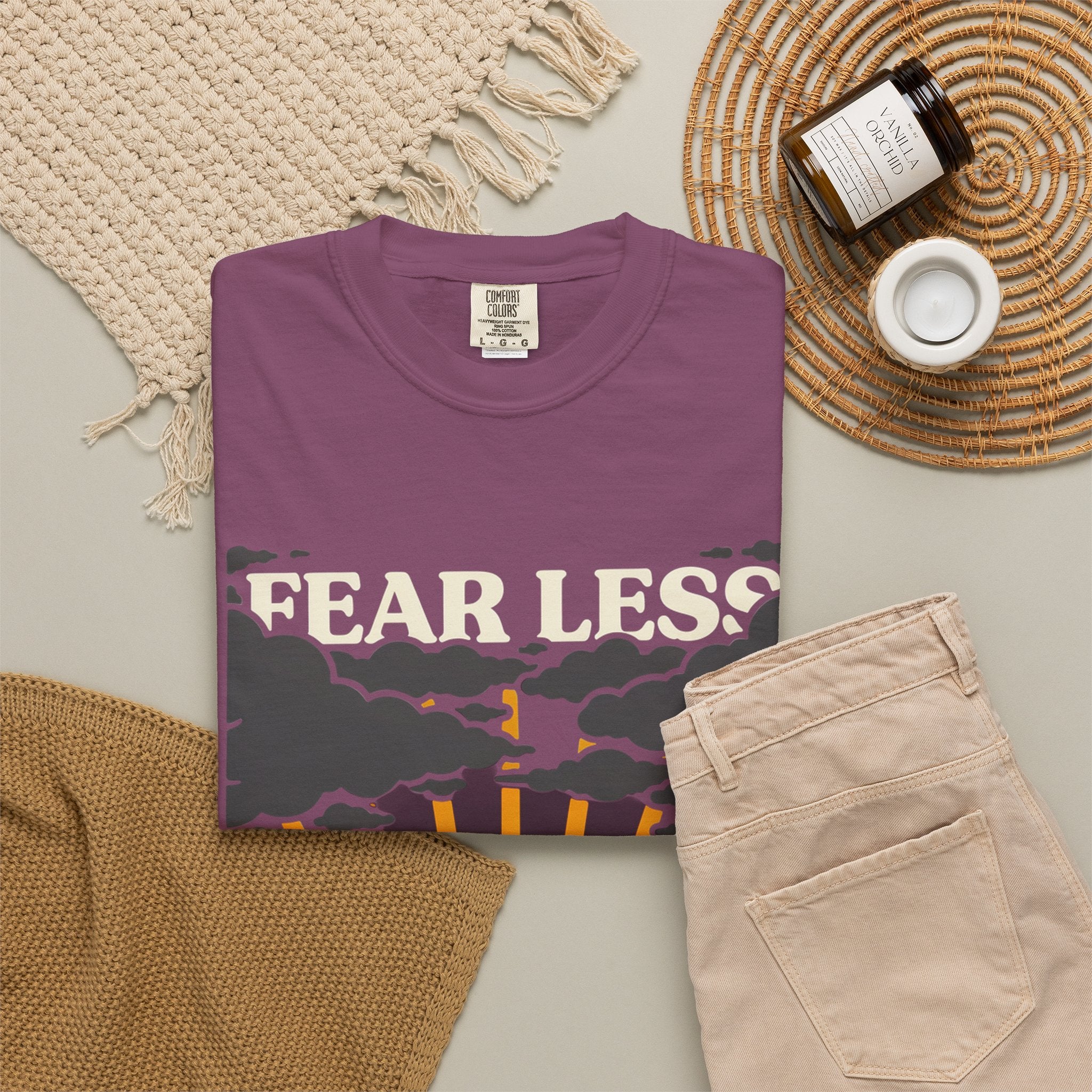 Fear Less Pray More T-Shirt — Inspirational Christian Graphic Tee