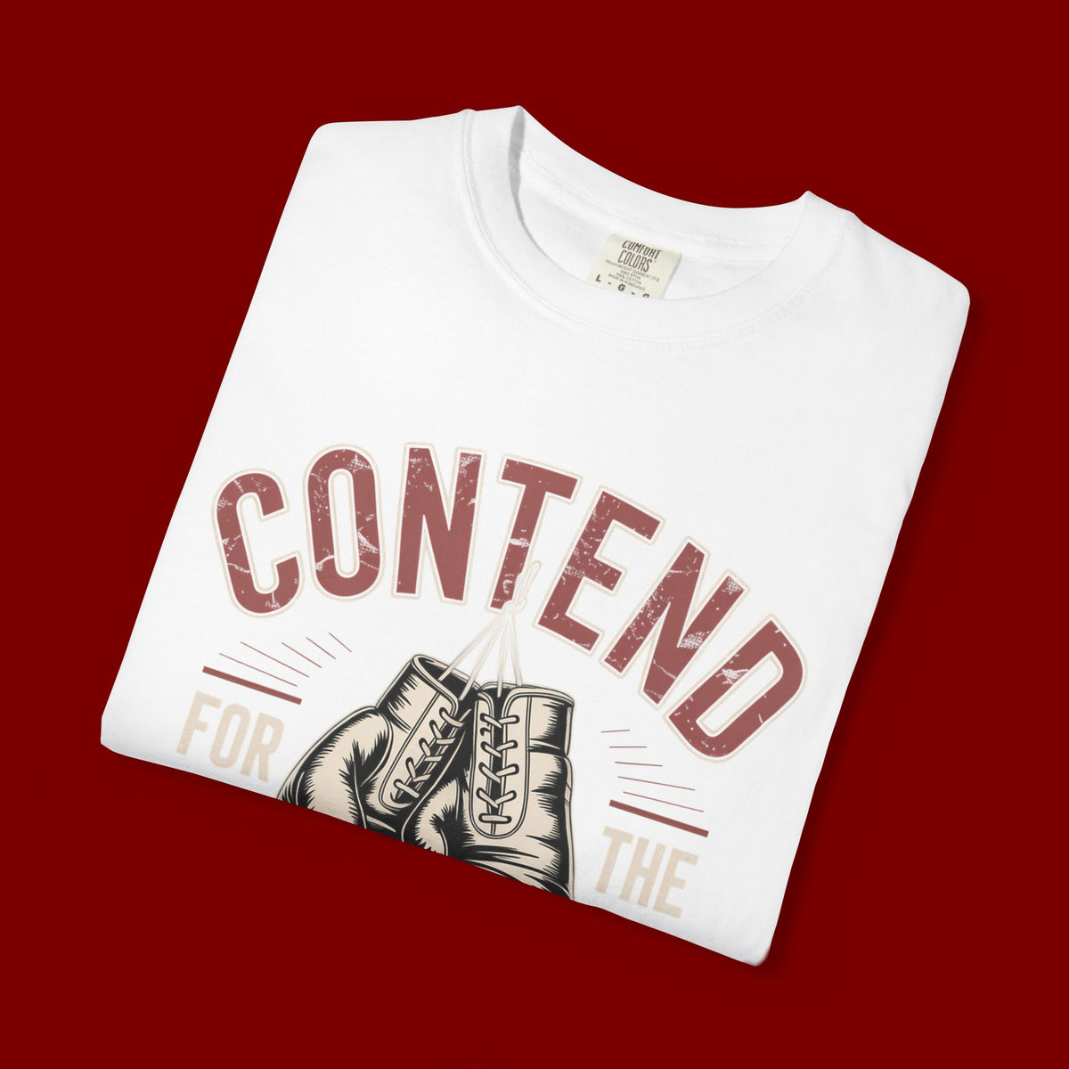 Contend for the Faith T-Shirt — Vintage Boxing Gloves Christian Tee