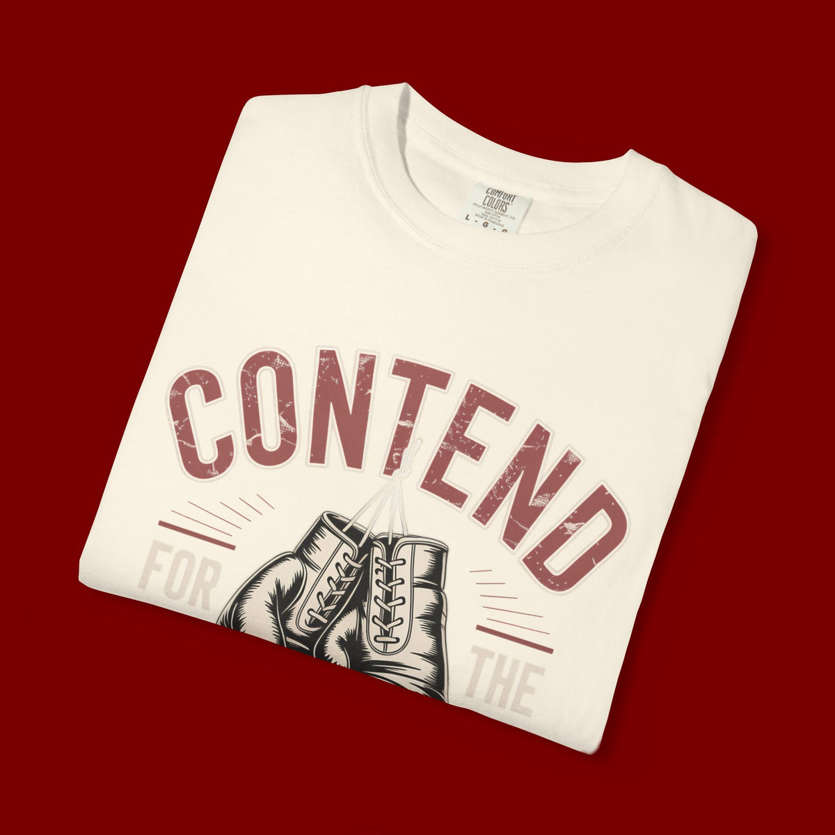 Contend for the Faith T-Shirt — Vintage Boxing Gloves Christian Tee