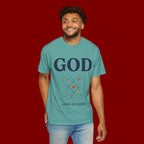 God Above All Things T-Shirt — Faith Graphic Tee with Cosmic Design