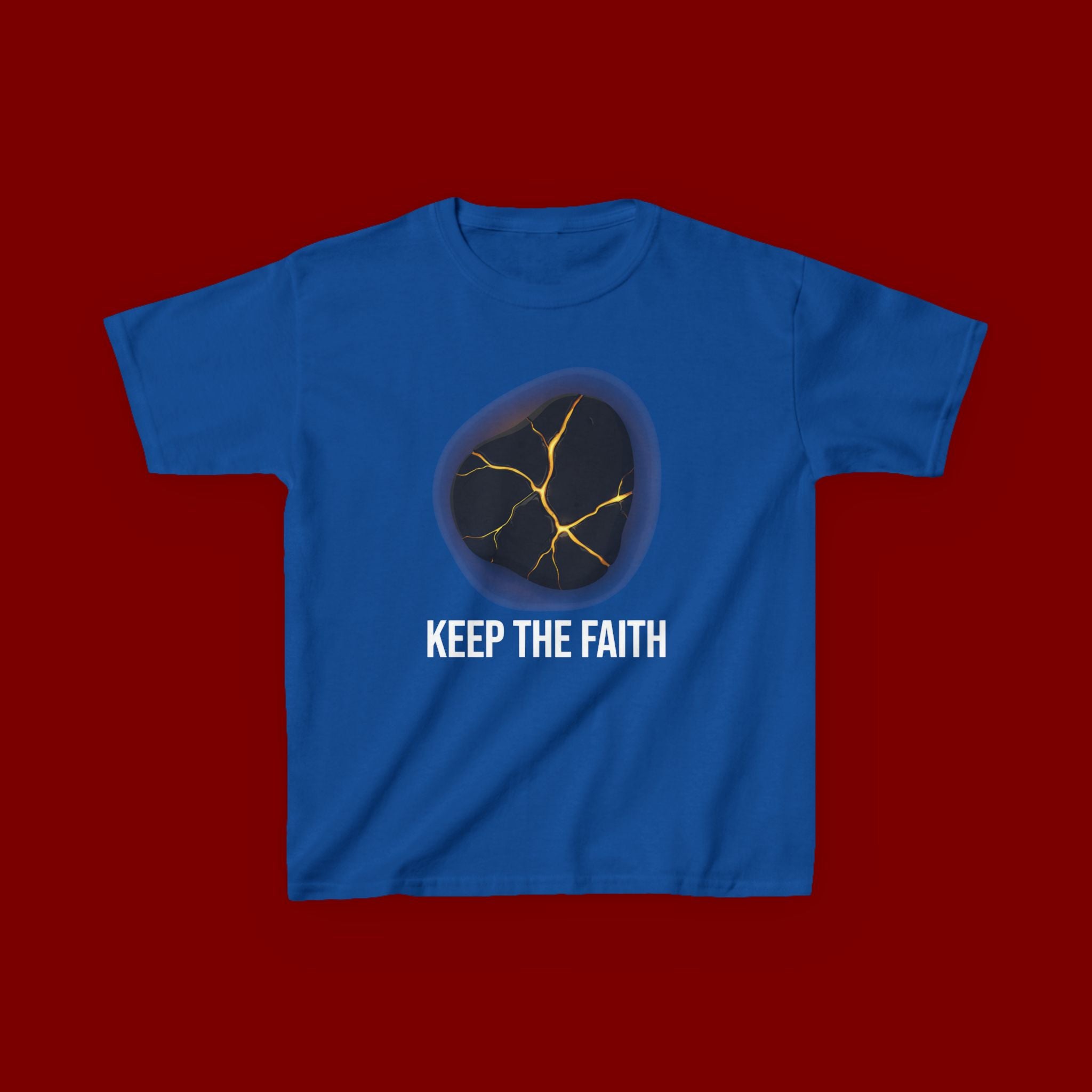 Keep The Faith Kids Tee — Kintsugi Stone Inspirational Children's T-Shirt