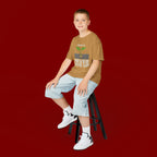 Kids Tee – "Pray & Never Give Up" Inspirational Plant Graphic