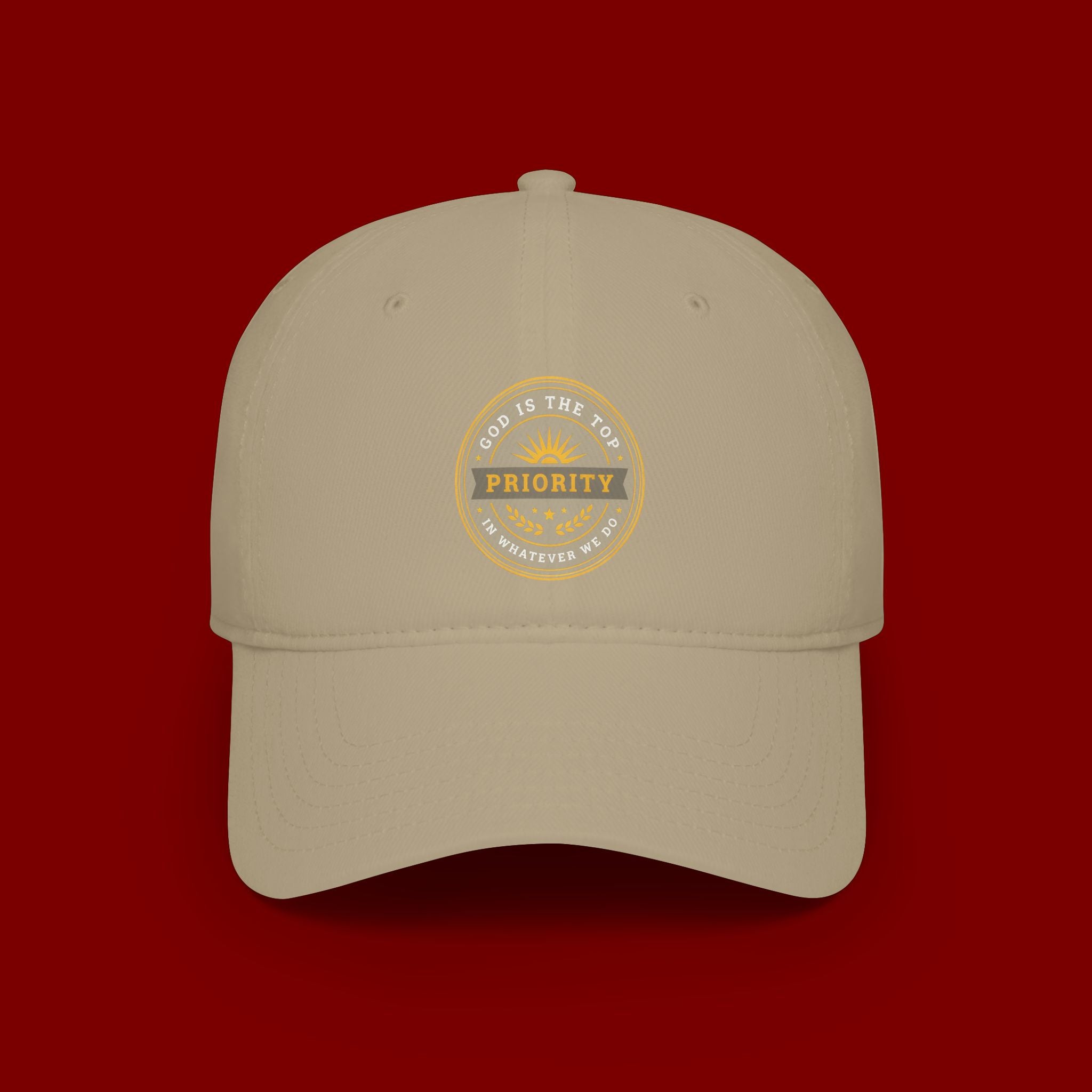 Baseball Cap — "God Is The Top Priority" Emblem Hat