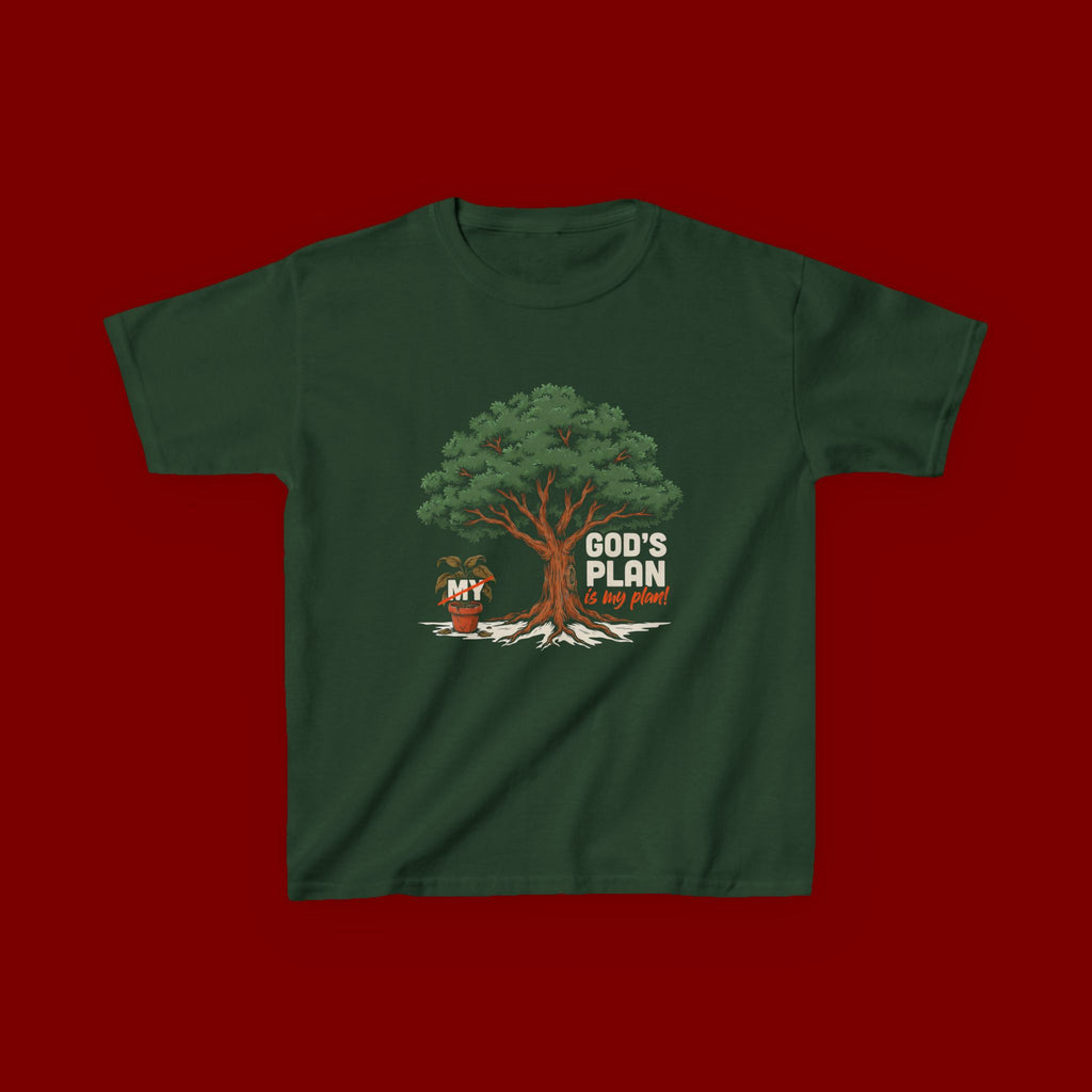 Kids Tee — Cute Tree & Plant Pot Illustration (“Grow Big, Little One”)