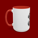 Ceramic Mug — "All Strength Comes From God" Black Accent Coffee Cup (11/15 oz)