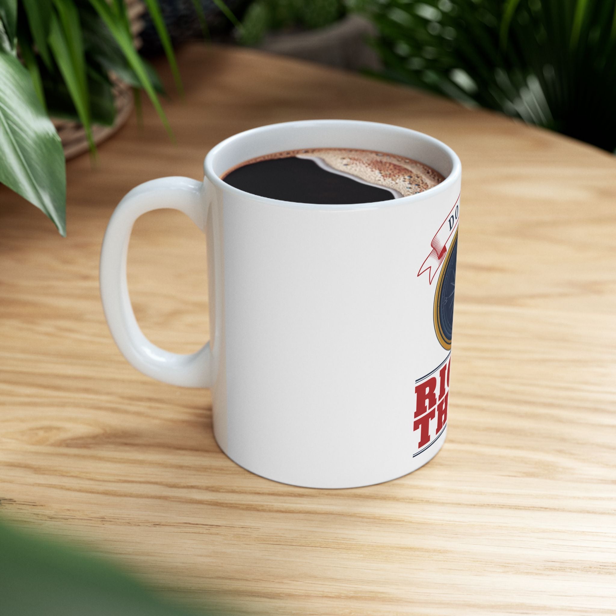 Do The Right Thing Compass Ceramic Mug — Inspirational 11oz/15oz Coffee Cup