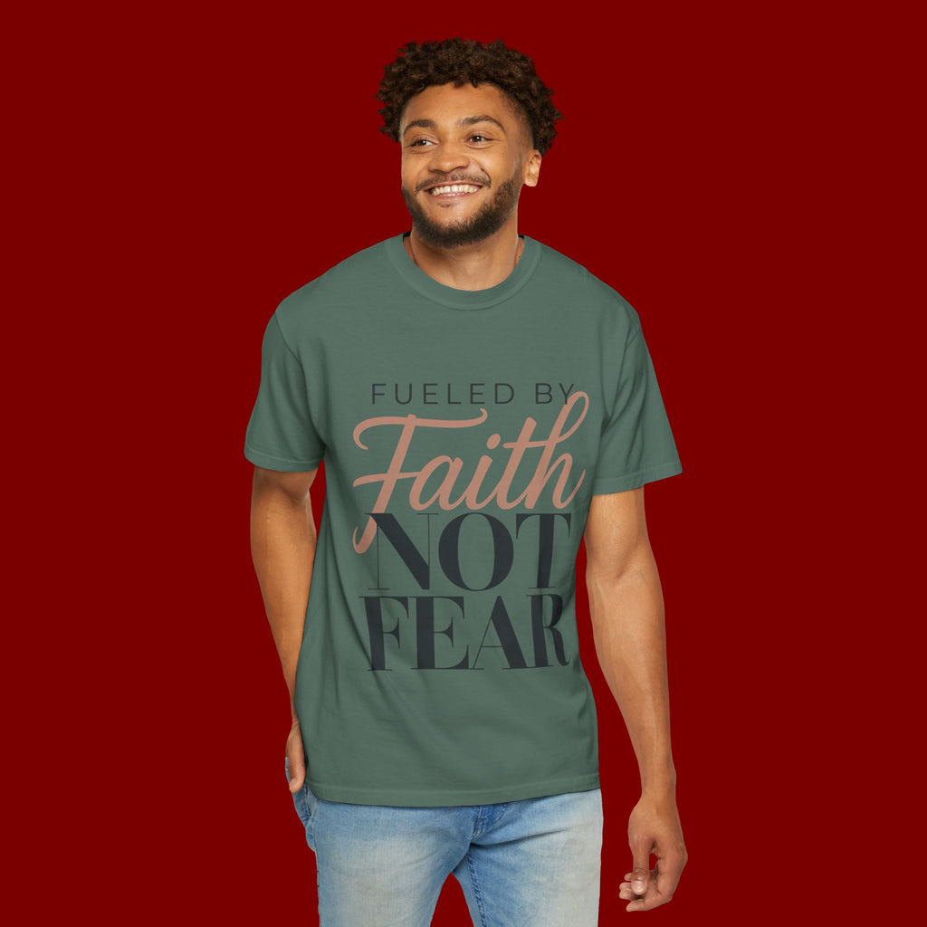Fueled by Faith Not Fear T-Shirt — Inspirational Christian Graphic Tee