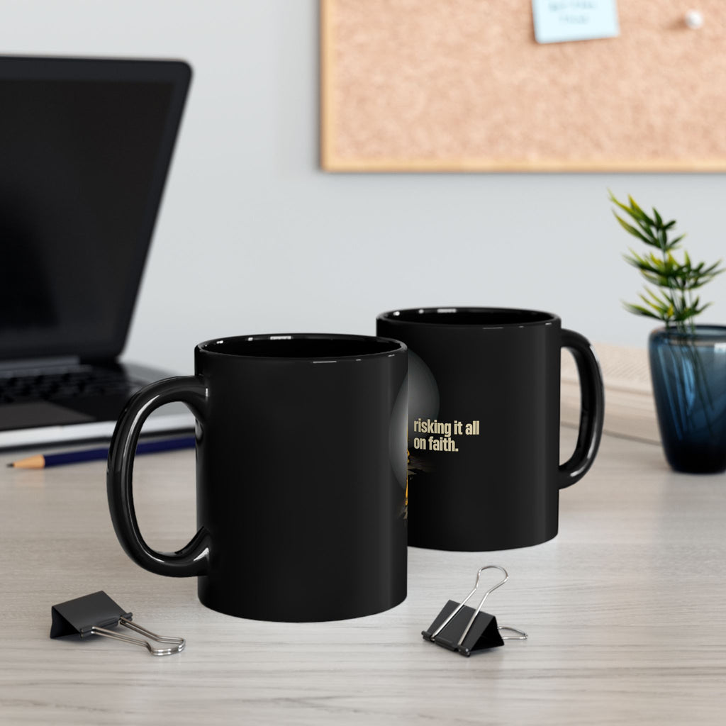 Coffee Mug — "Risking It All on Faith" Pawn Design