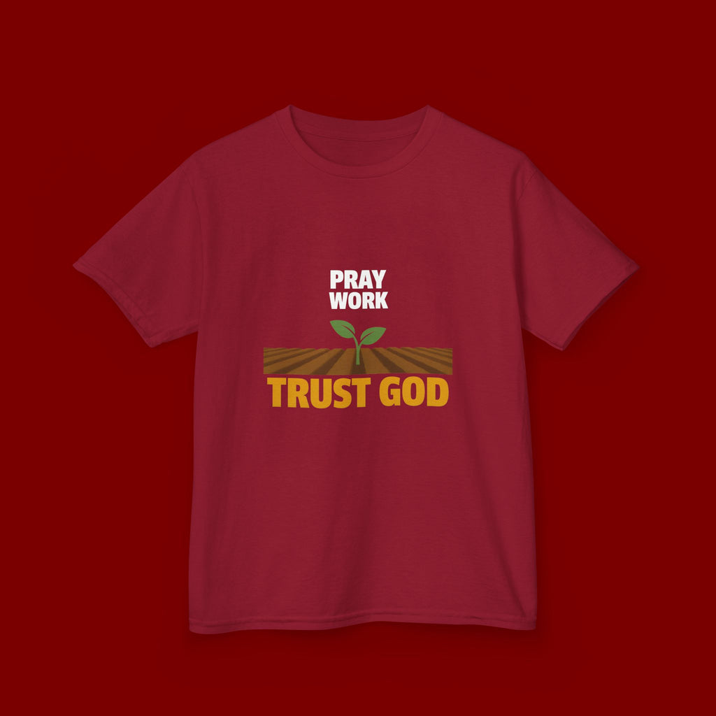 Kids Tee — "Trust God" Sprout Graphic
