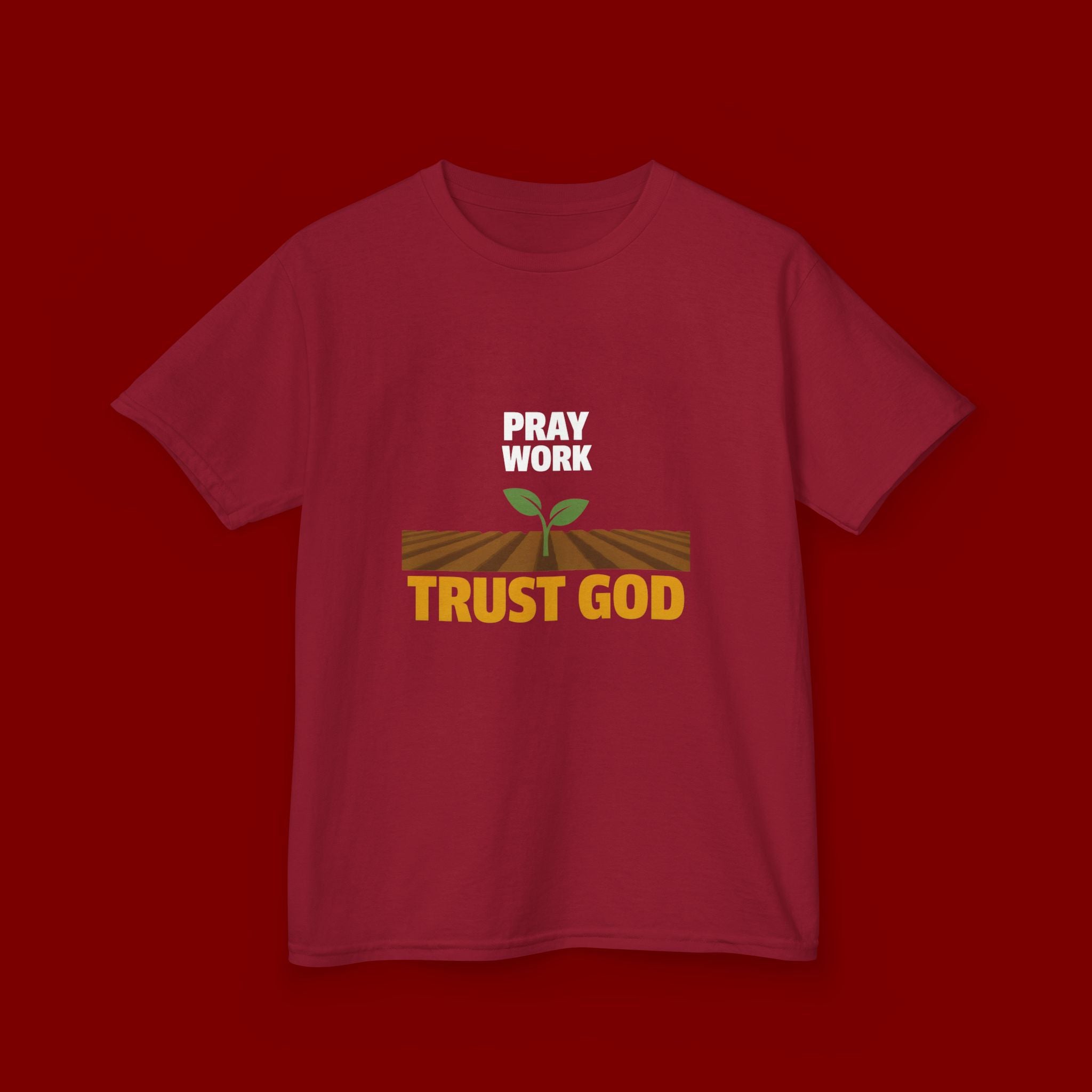 Kids Tee — "Trust God" Sprout Graphic