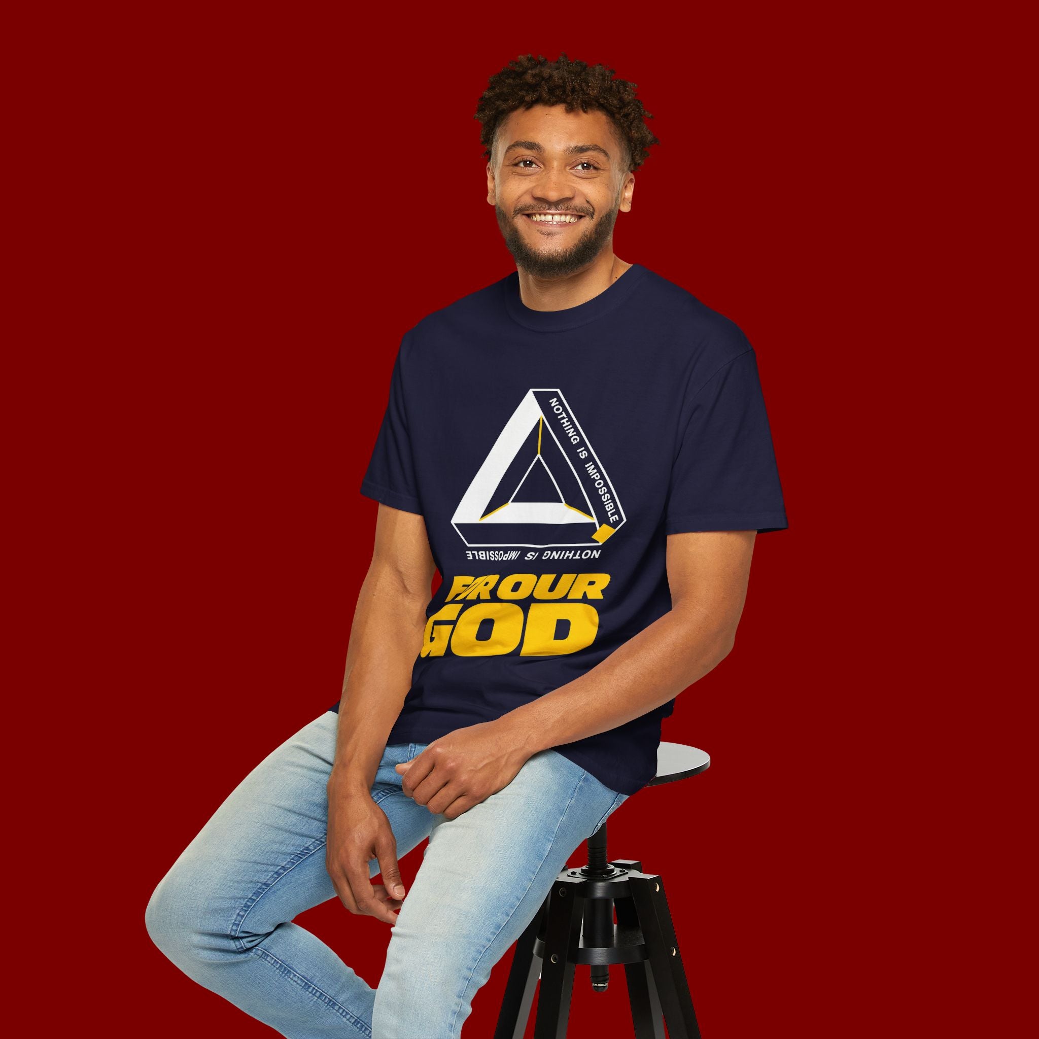 For Our God T‑Shirt — Christian Triangle Graphic Tee
