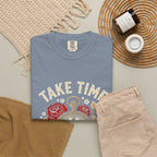 Take Time to Pray T‑Shirt — Vintage Pocket Watch & Roses Spiritual Tee
