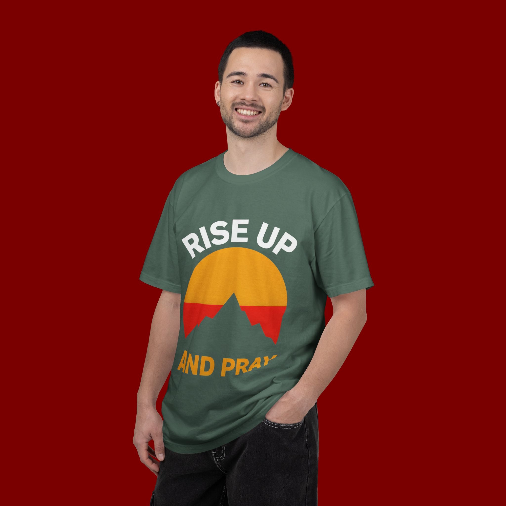 And Pray Mountain Sunset T-Shirt
