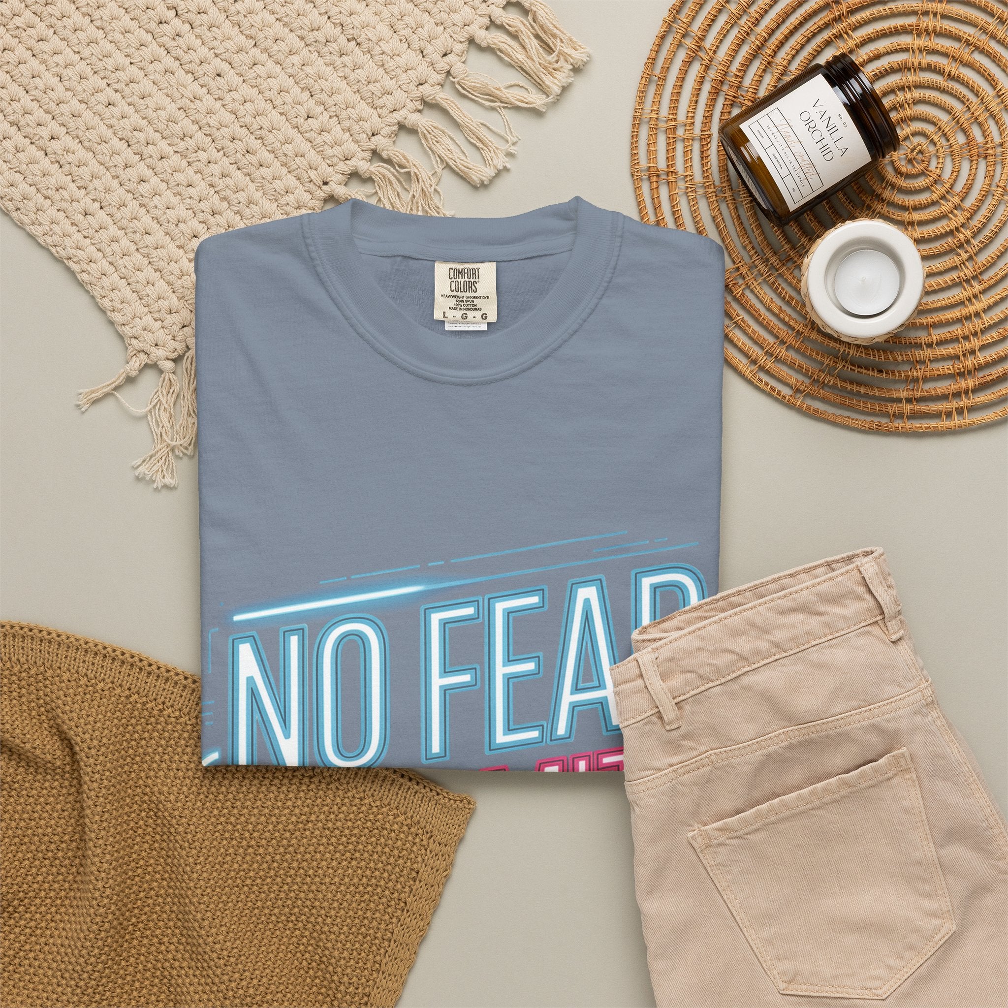 No Fear No Limits No Excuses Neon Graphic T-Shirt