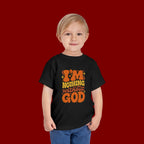 Toddler Tee - "I'm Nothing Without God" Retro Faith Graphic