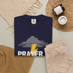 Prayer Is a Weapon T-Shirt — Christian Faith Lightning Graphic Tee