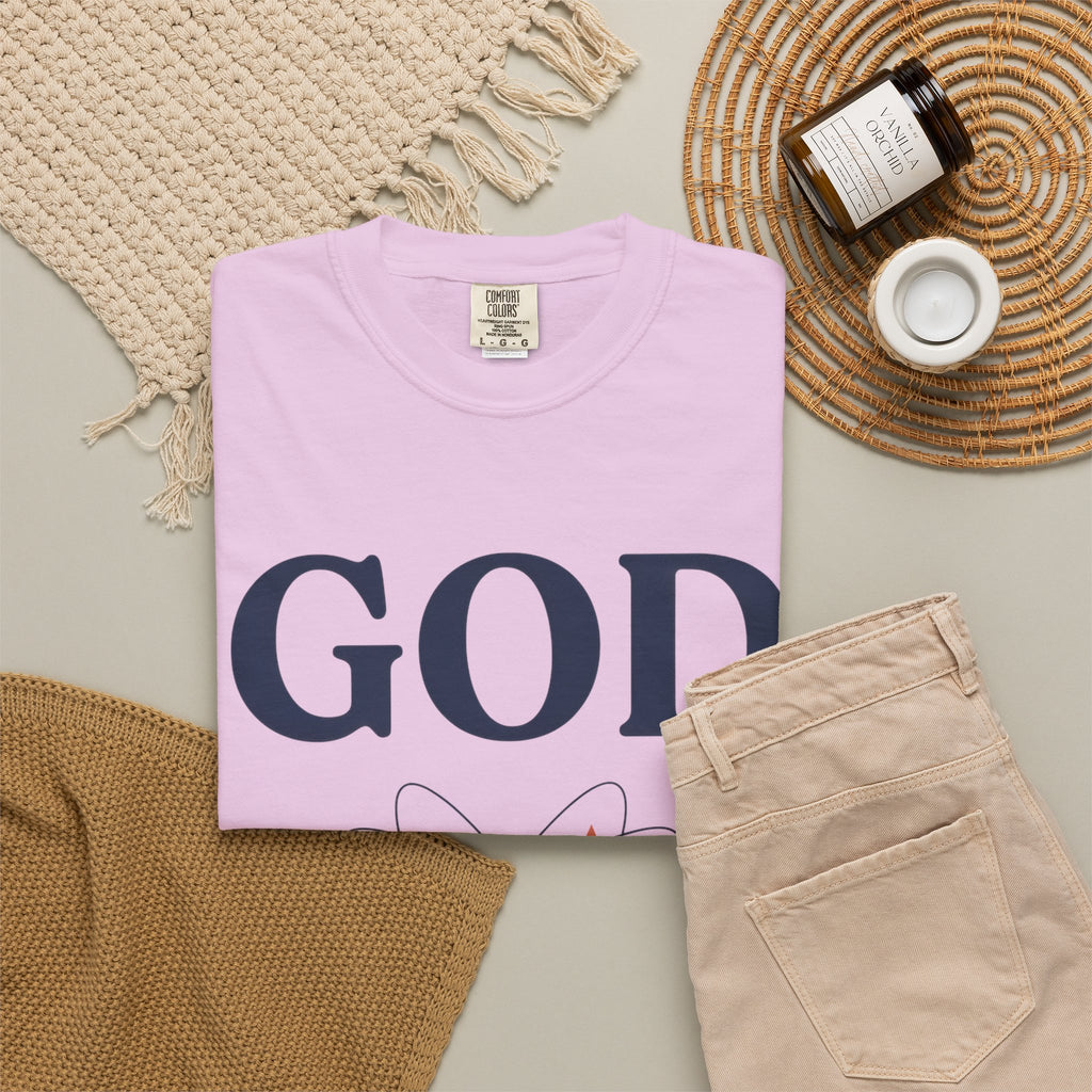 God Above All Things T-Shirt — Faith Graphic Tee with Cosmic Design