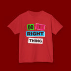Kids Tee - "Do The Right Thing" Bold Colorblock Graphic