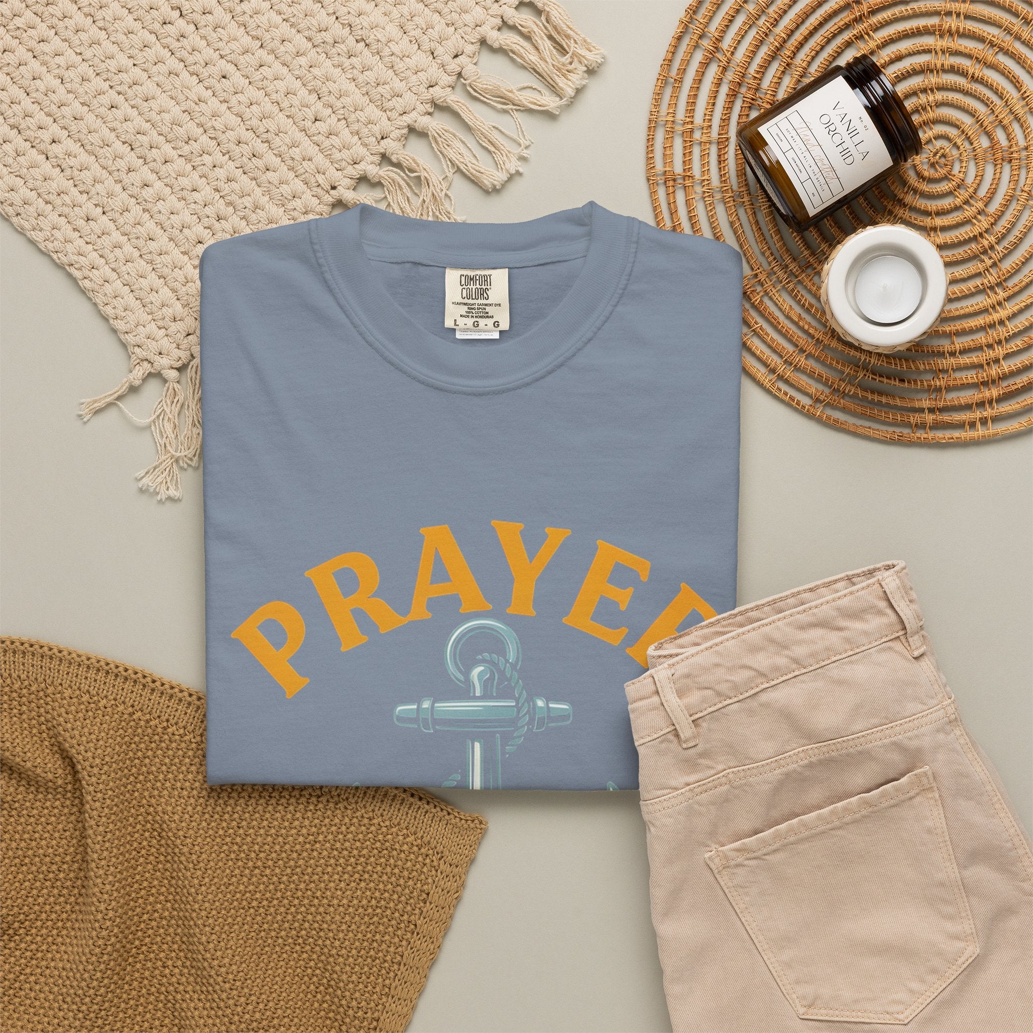 Prayer Anchor T-Shirt — "Prayer: The Most Powerful Weapon of a Believer" Christian Faith Tee