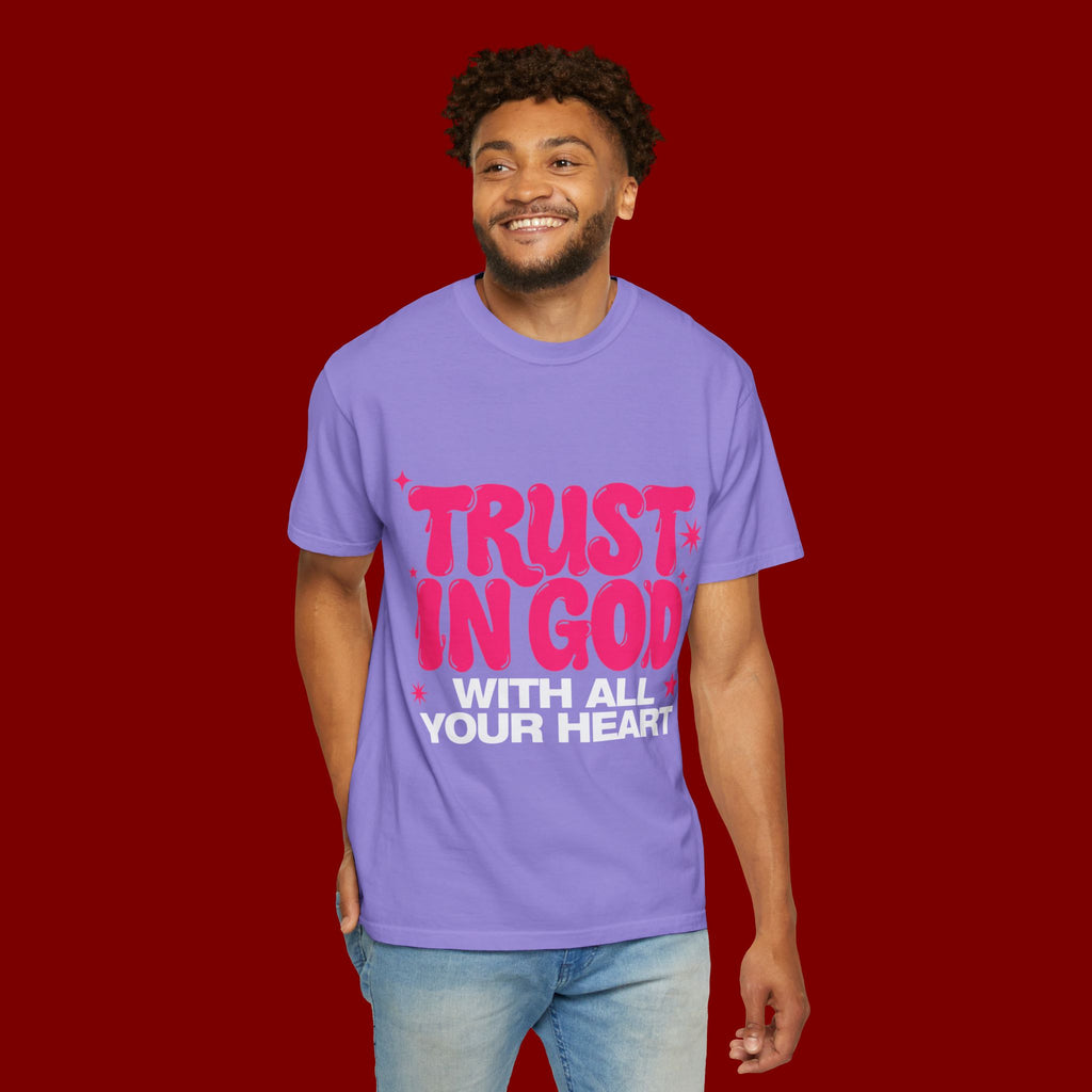 Trust in God T-Shirt — Retro Pink Faith Graphic Tee