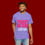 Trust in God T-Shirt — Retro Pink Faith Graphic Tee