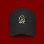 Baseball Cap — "All Strength Comes From God" Embroidered Faith Hat