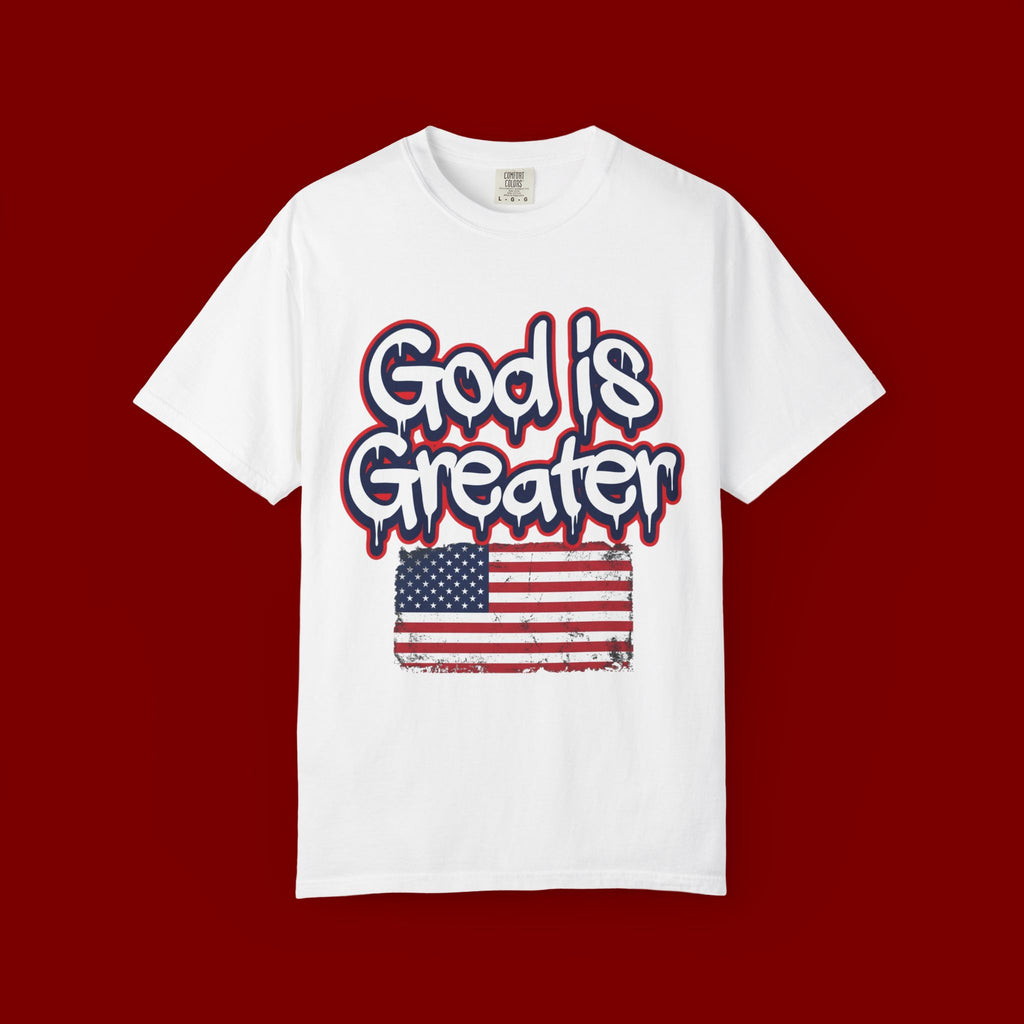 God Is Greater American Flag T-Shirt